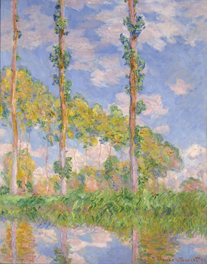 Los Tres Árboles, verano - Claude Monet