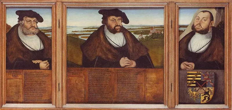 Los tres electores de Sajonia - Lucas Cranach el Viejo