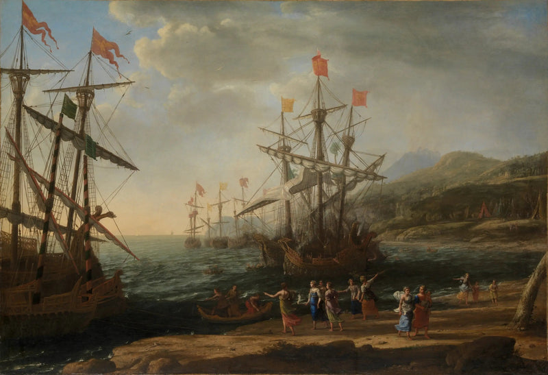 Las troyanas incendian su flota - Claude Lorrain