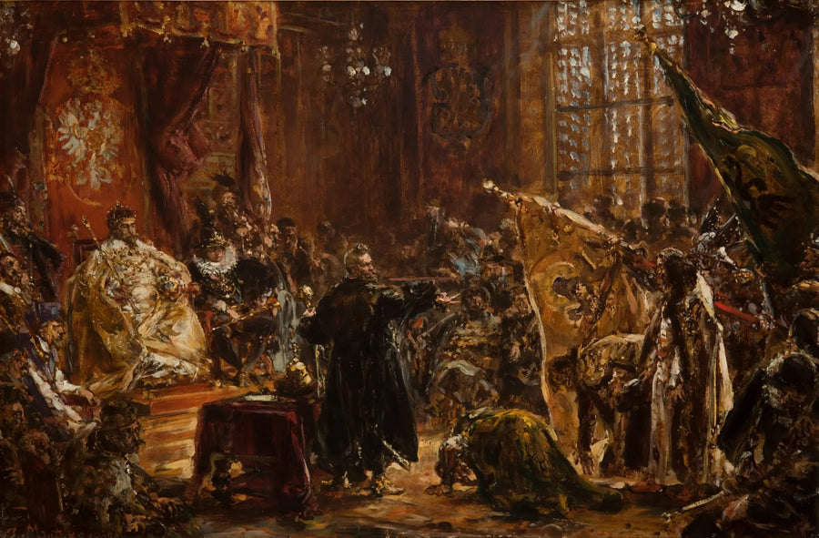 Los zares Chouïski llevados por Żółkiewski al Sejm de Varsovia ante Zygmunt III - Jan Matejko