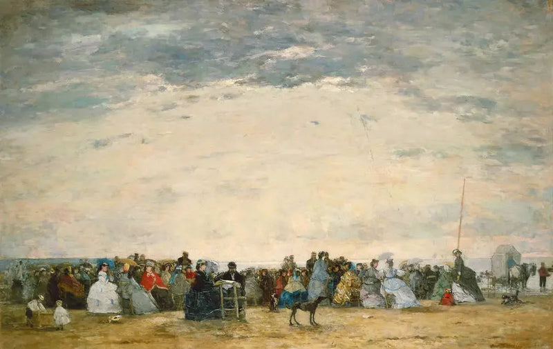 Los veraneantes en la playa de Trouville - Eugène Boudin