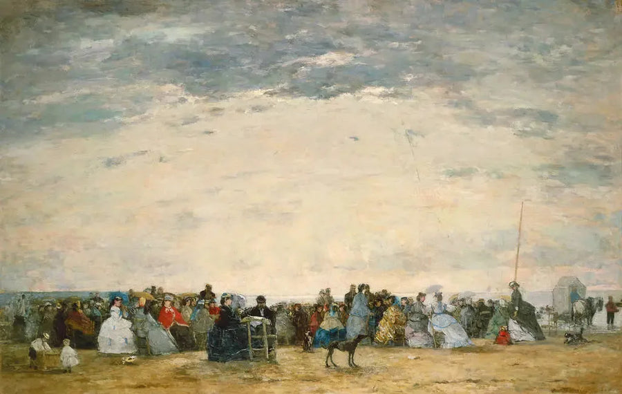 Los veraneantes en la playa de Trouville - Eugène Boudin