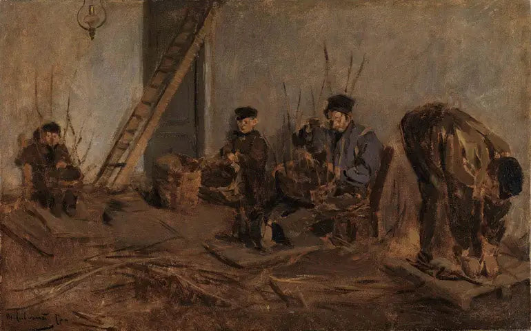 Los Cesteleros (Die Korbflechter) - Max Liebermann