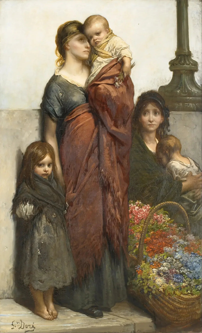 Los vendedores de flores de Londres - Gustave Doré