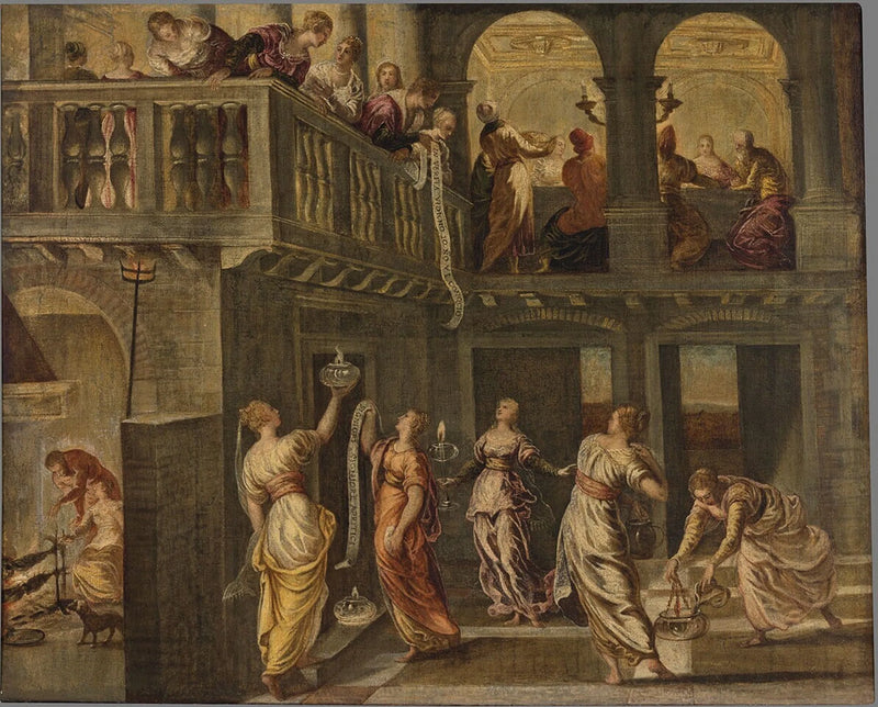 Las vírgenes sabias y las vírgenes insensatas - Jacopo Tintoretto