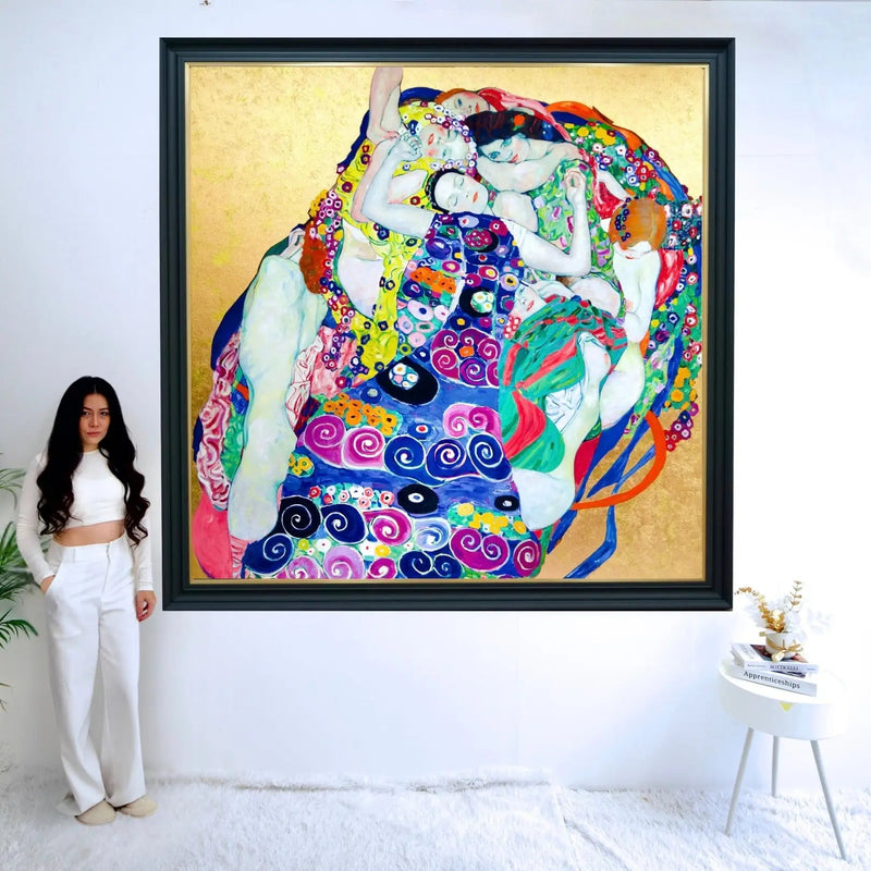Las Vírgenes – Una Obra Reimaginada de Gustav Klimt por Master Apollon | 200 x 200 cm