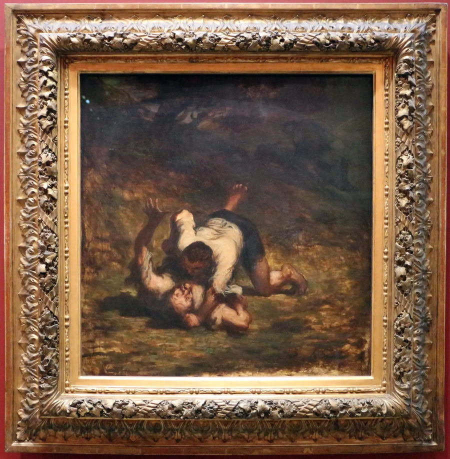 Los ladrones y el burro - Honoré Daumier