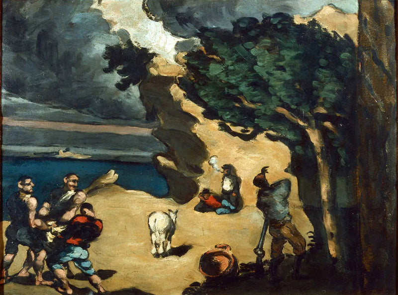 Los Ladrones y el burro - Paul Cézanne