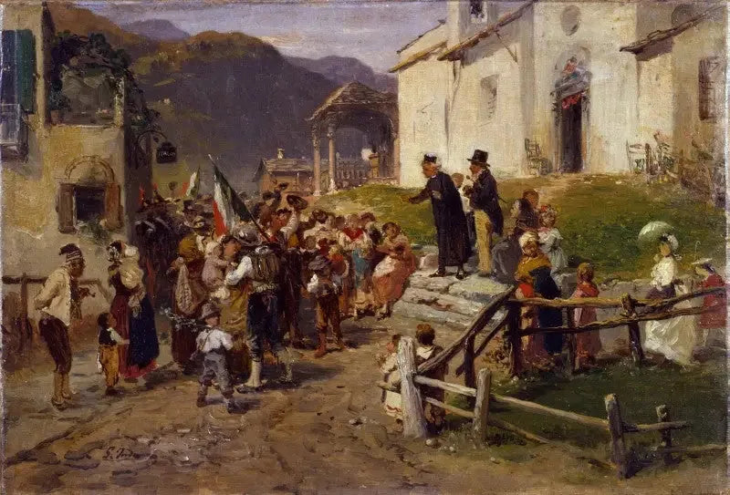 Los voluntarios se despiden - Gerolamo Induno