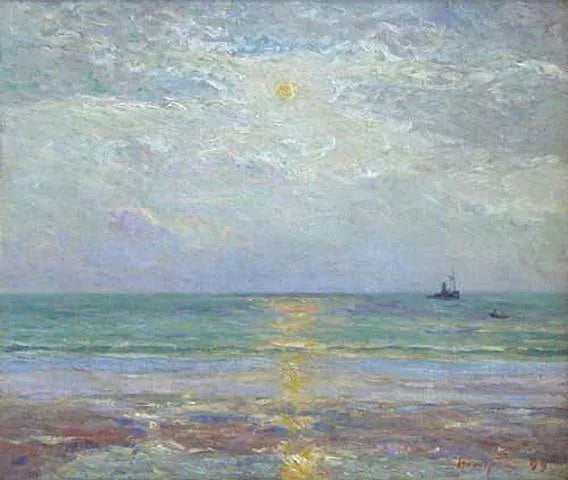 Amanecer de luna en el crepúsculo - Maxime Maufra