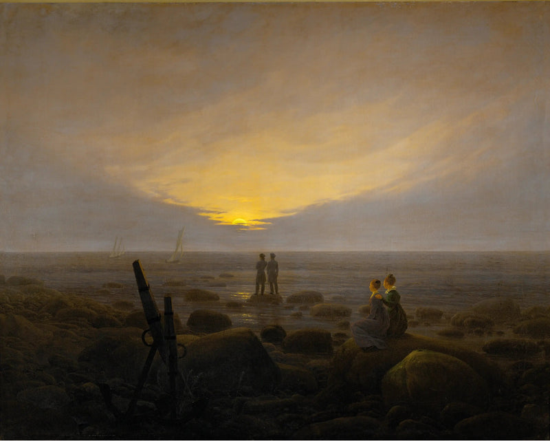 Amanecer en el mar - Caspar David Friedrich