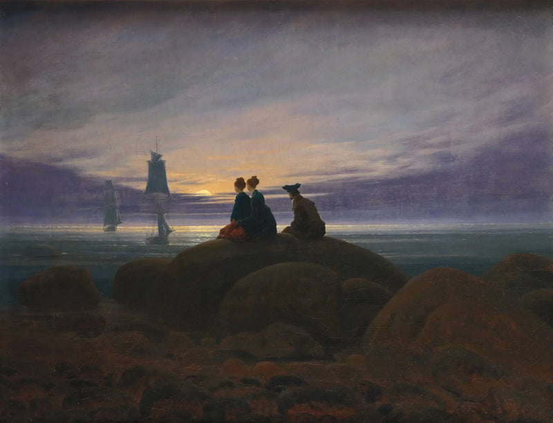 Amanecer en el mar - Caspar David Friedrich