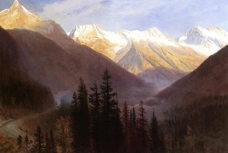 Amanecer en la estación Glacier - Albert Bierstadt