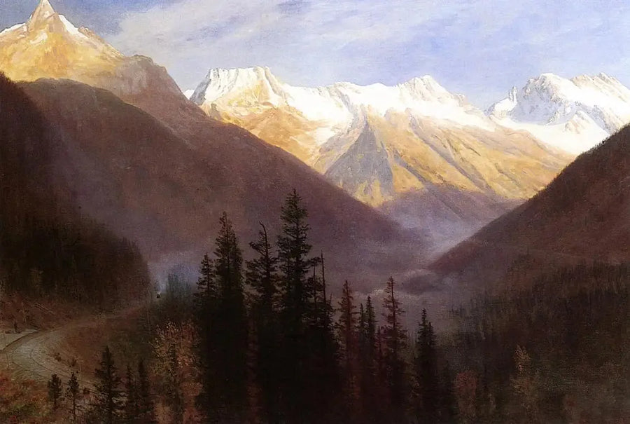 Amanecer en la estación Glacier - Albert Bierstadt