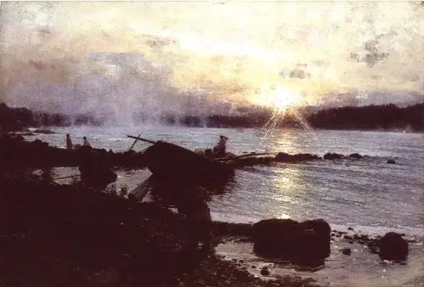 Amanecer sobre el Dvina occidental - Ilya Repin