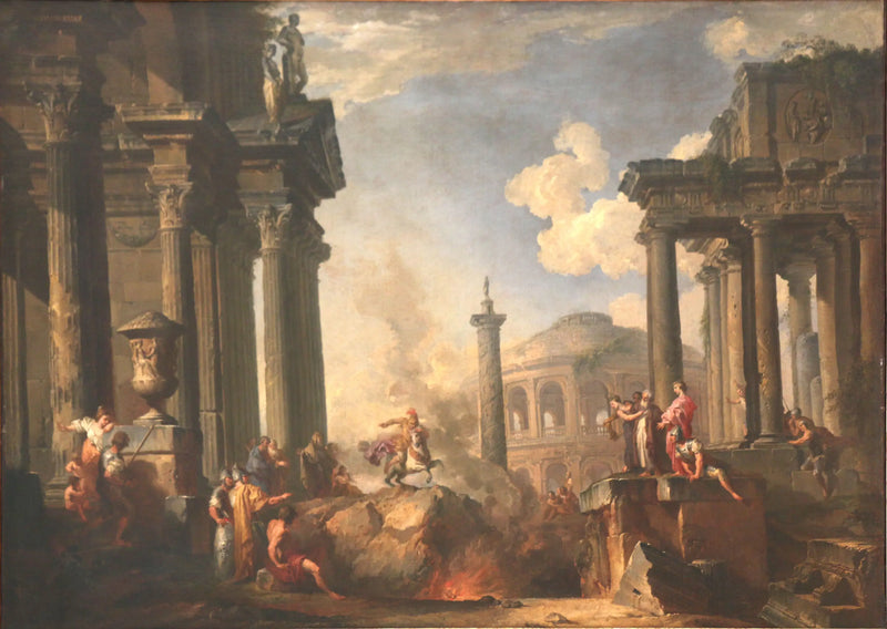 La explicación de Marcus Curtius - Giovanni Paolo Panini
