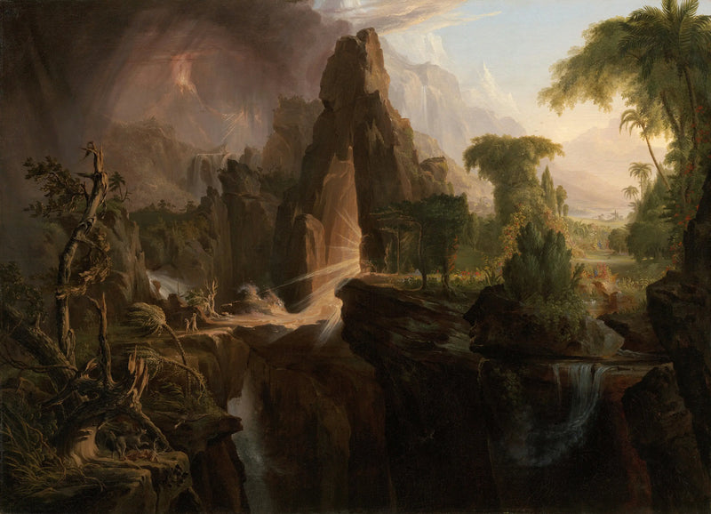 La expulsión del jardín del Edén - Thomas Cole