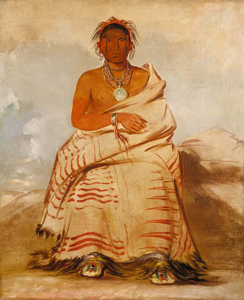 El har-e-tar-rúshe, Hombre de mal humor, un Skidi (Lobo) Pawnee - George Catlin