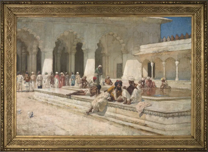 La hora de la oración en la mezquita de la Perla, Agra - Edwin Lord Weeks