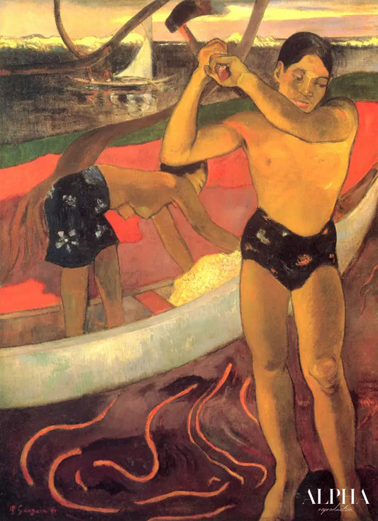 L'Homme à la hache - Paul Gauguin - Reproductions de tableaux et peintures haut de gamme