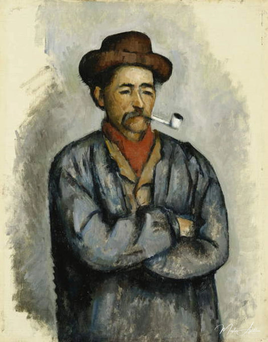 L'homme à la pipe - Paul Cézanne - Reproductions de tableaux et peintures haut de gamme