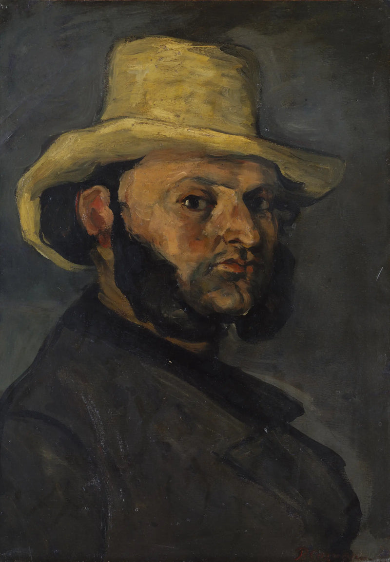 El hombre con sombrero de paja - Paul Cézanne