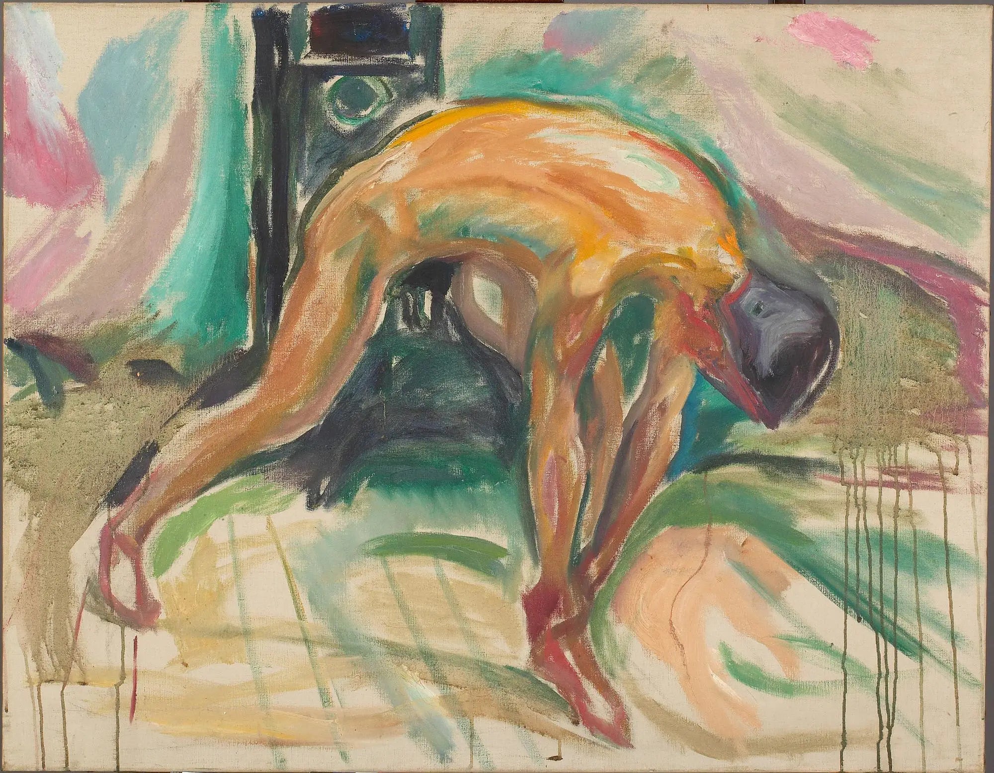 Reproduction du tableau « L'homme ne tient plus sa cheville - Edvard Munch » par Alpha Reproduction en peinture à l’huile