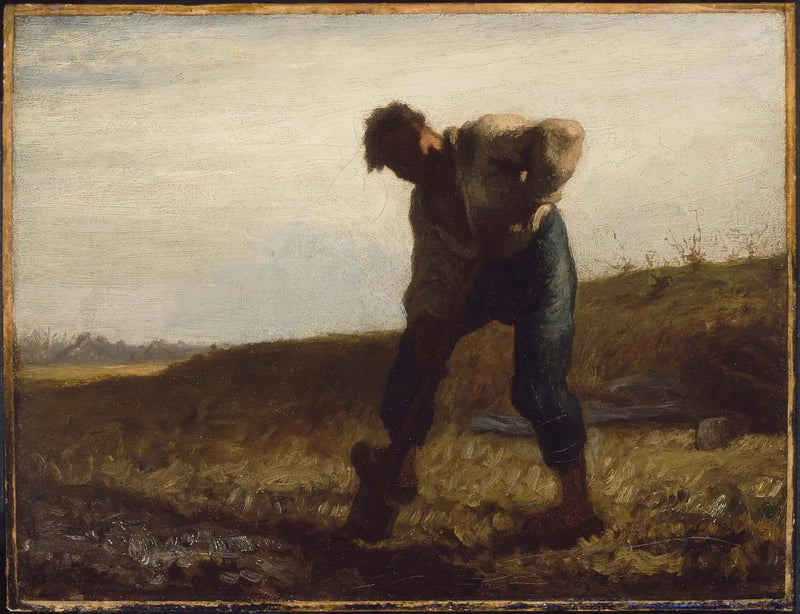 El hombre devuelve la tierra - Jean-François Millet