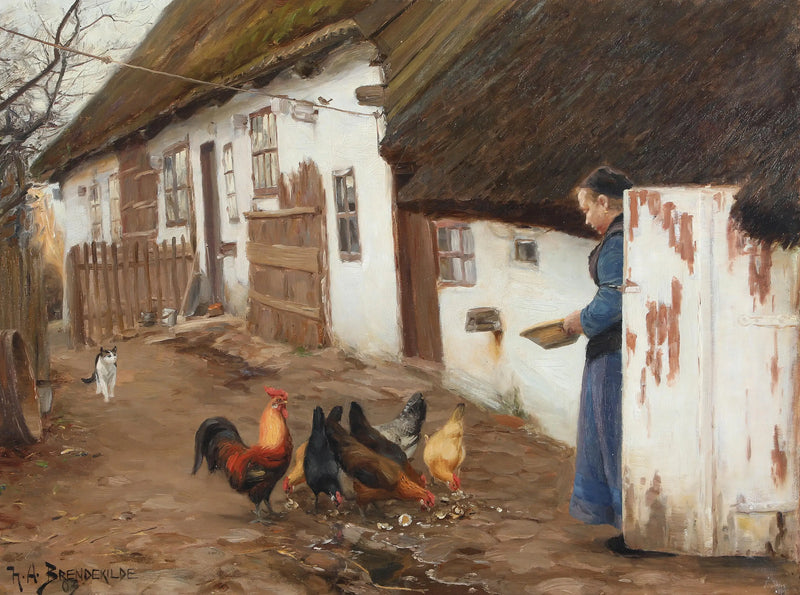 El hospicio de Lille Næstved. - H. A. Brendekilde