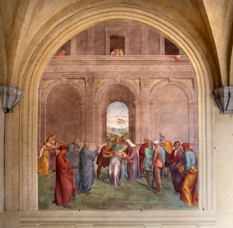 Liberación de la mujer poseída por el diablo - Andrea del Sarto