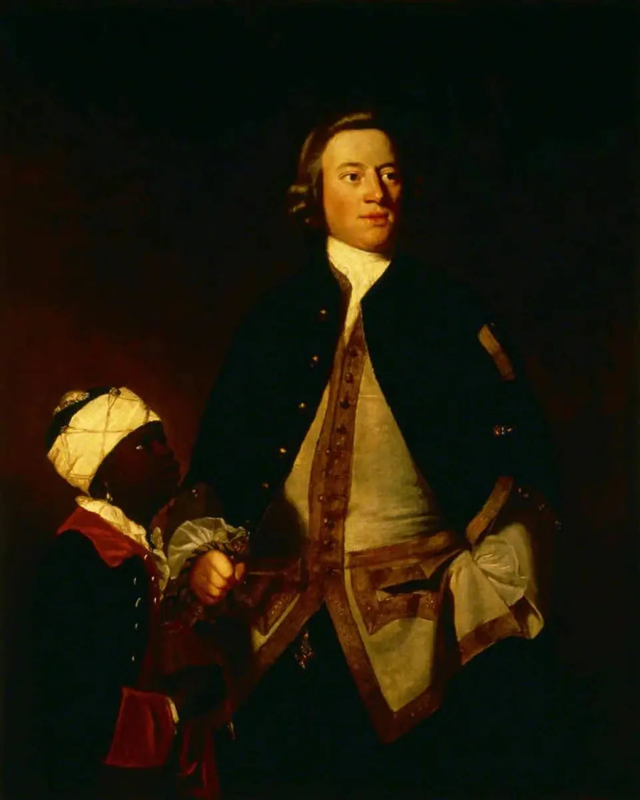Teniente, luego capitán, Paul Henry Ourry, diputado (1719-1783) con « Jersey » - Joshua Reynolds