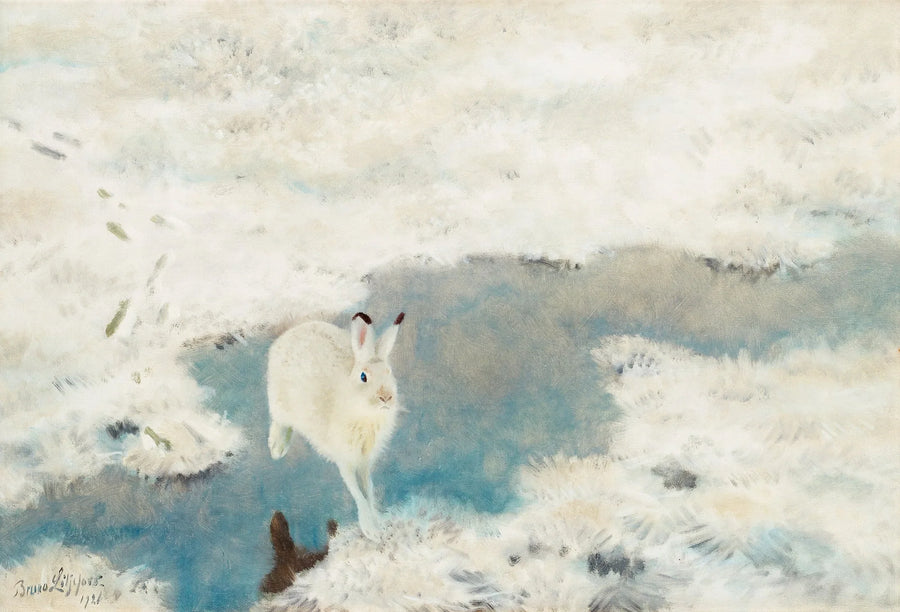 Liebre en un paisaje invernal - Bruno Liljefors