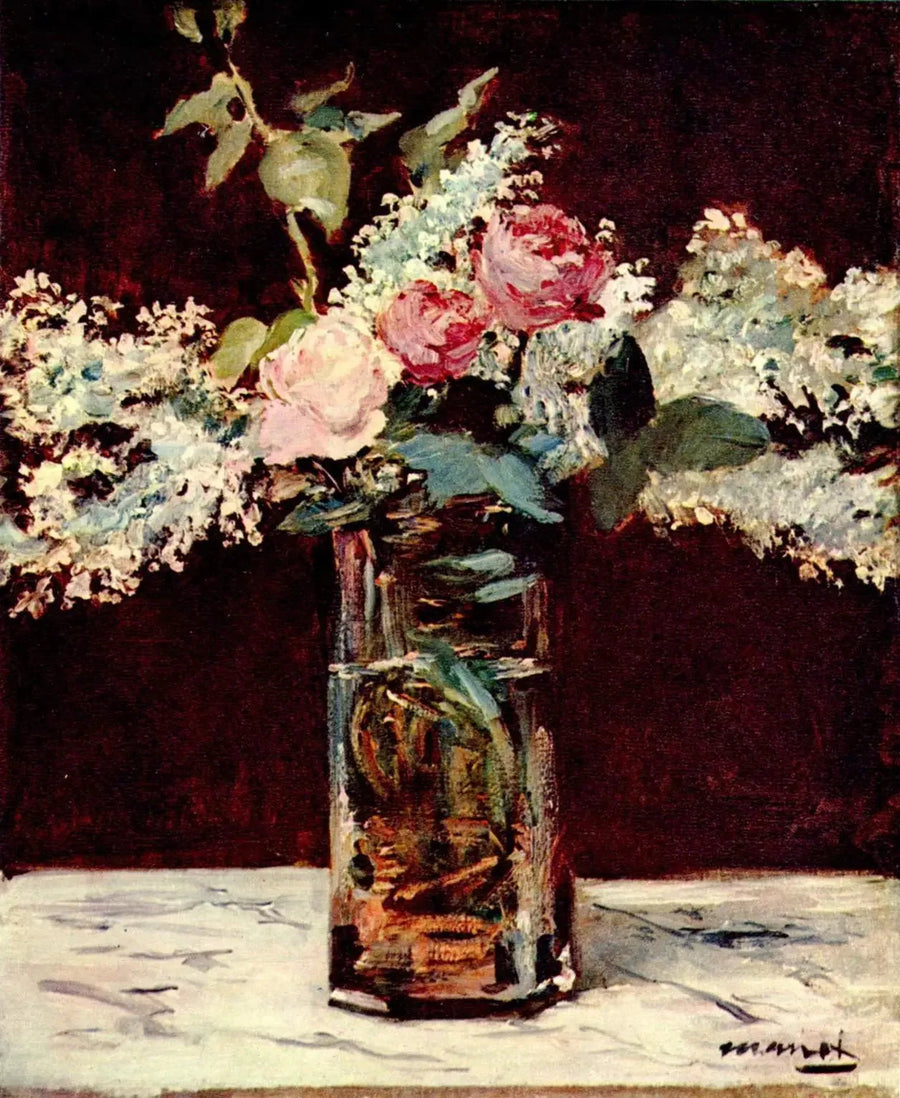 Lila y Rosas - Édouard Manet