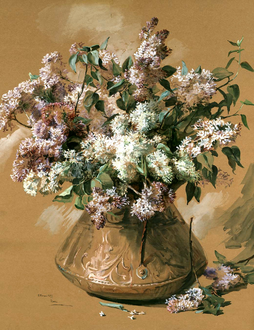 Lilas - Elizabeth Nourse image 1 reproduction artisanale de tableau