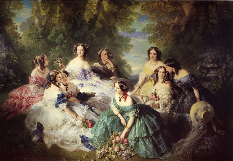 La emperatriz Eugenia rodeada de sus damas de honor - Franz Xaver Winterhalter