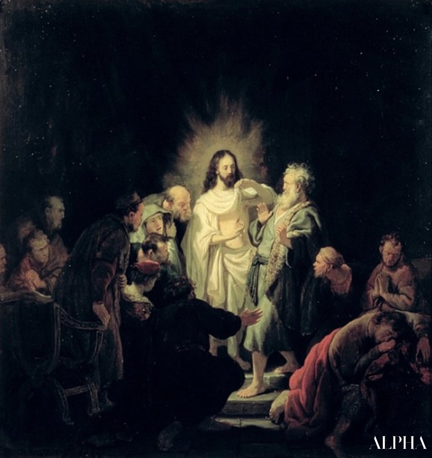 L'Incrédulité de Saint Thomas - Rembrandt van Rijn - Reproductions de tableaux et peintures haut de gamme