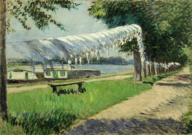 Ropa secándose a la orilla del Sena, Petit Gennevilliers - Gustave Caillebotte