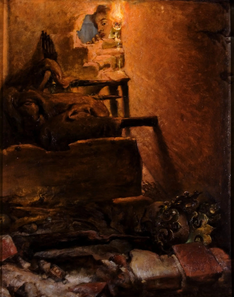 El interior de la tumba del rey Casimiro el Grande - Jan Matejko