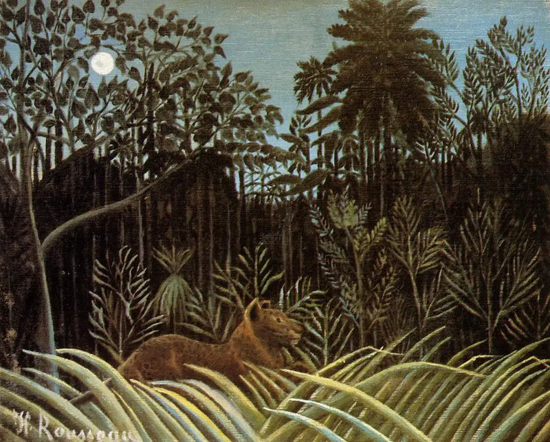 León en la selva - Henri Rousseau