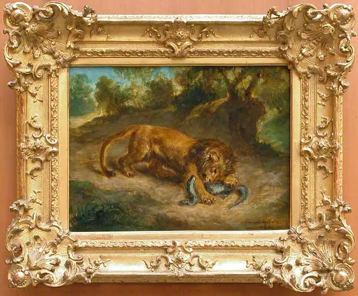 León y Caimán - Eugène Delacroix