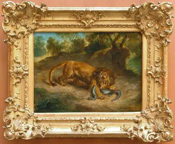 León y Caimán - Eugène Delacroix
