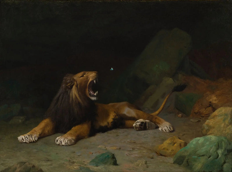 León intentando atrapar una mariposa - Jean-Léon Gérôme