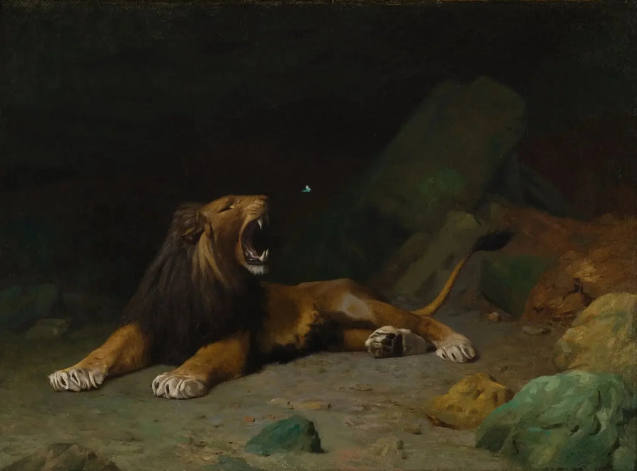 León intentando atrapar una mariposa - Jean-Léon Gérôme