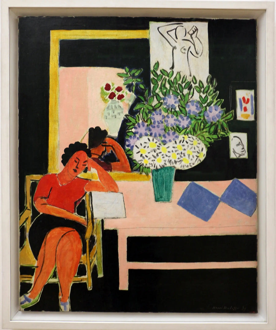 Lectura sobre fondo negro - Henri Matisse