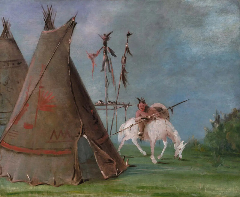Loge Comanche de Pieles de Búfalo - George Catlin