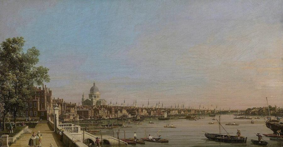 Londres y el Támesis vistos desde la terraza de Somerset House, hacia la catedral de San Pablo - Canaletto