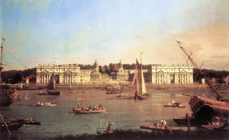 Londres : el hospital de Greenwich desde la orilla norte del Támesis - Canaletto