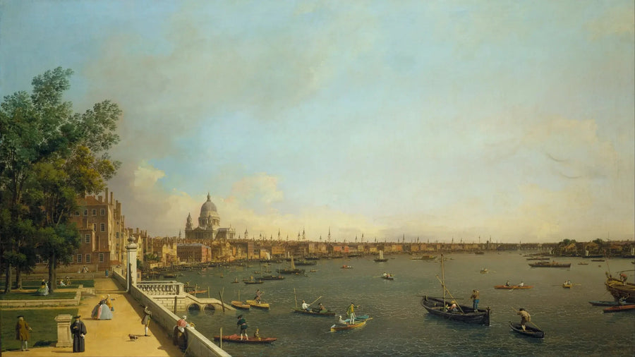 Londres : el Támesis desde Somerset House Terrace hacia la Ciudad - Canaletto