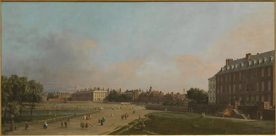 Londres : Viejas Guardias a caballo desde St James's Park - Canaletto