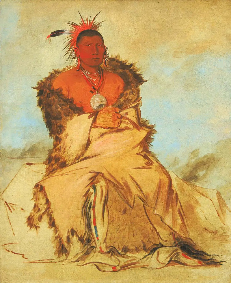 Loo-rá-wée-re-coo, Pájaro que se va a la guerra, un Tapage Pawnee - George Catlin